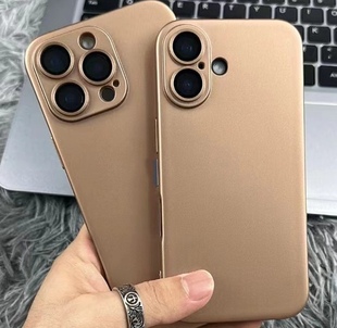 适用苹果官16Promax手机壳15pro沙漠金14plus全包新款轻奢外壳13高级感12简约11原机色原版钛金属两个摄像头