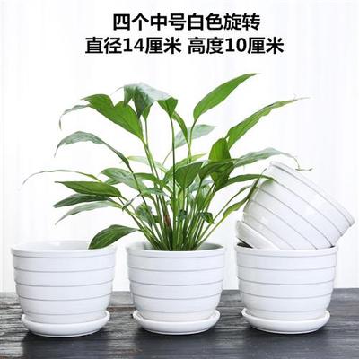 花盆陶瓷清仓特价大号创意个性简约家用带托盘绿萝塑料多肉小花盆