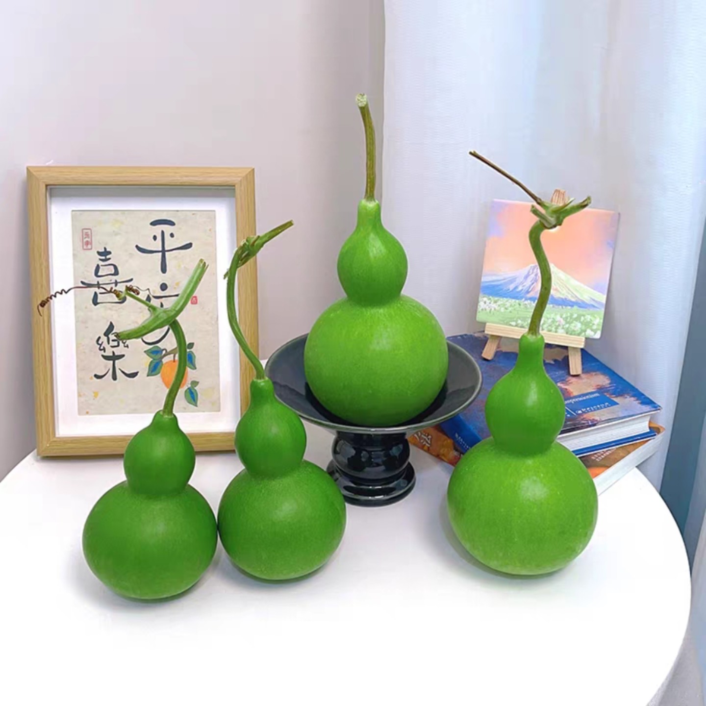 新鲜青皮葫芦翠绿葫芦福禄果观赏文玩吉祥好运云南基地现摘