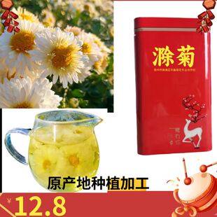 正宗滁菊原产地种植发货铁罐包装40克500克滁菊花瓣可做枕芯