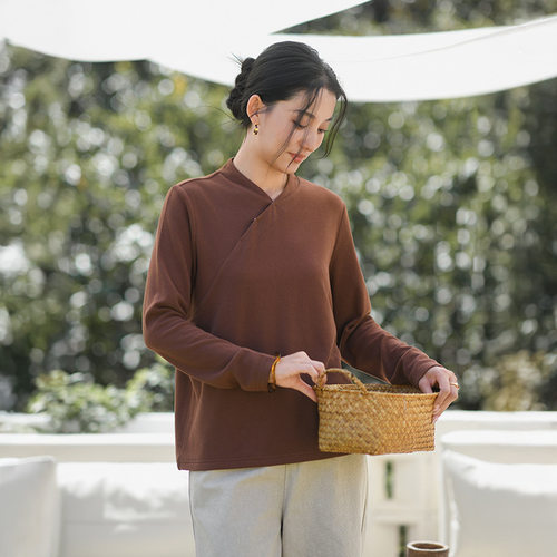 德绒高弹V领保暖打底衫女秋冬