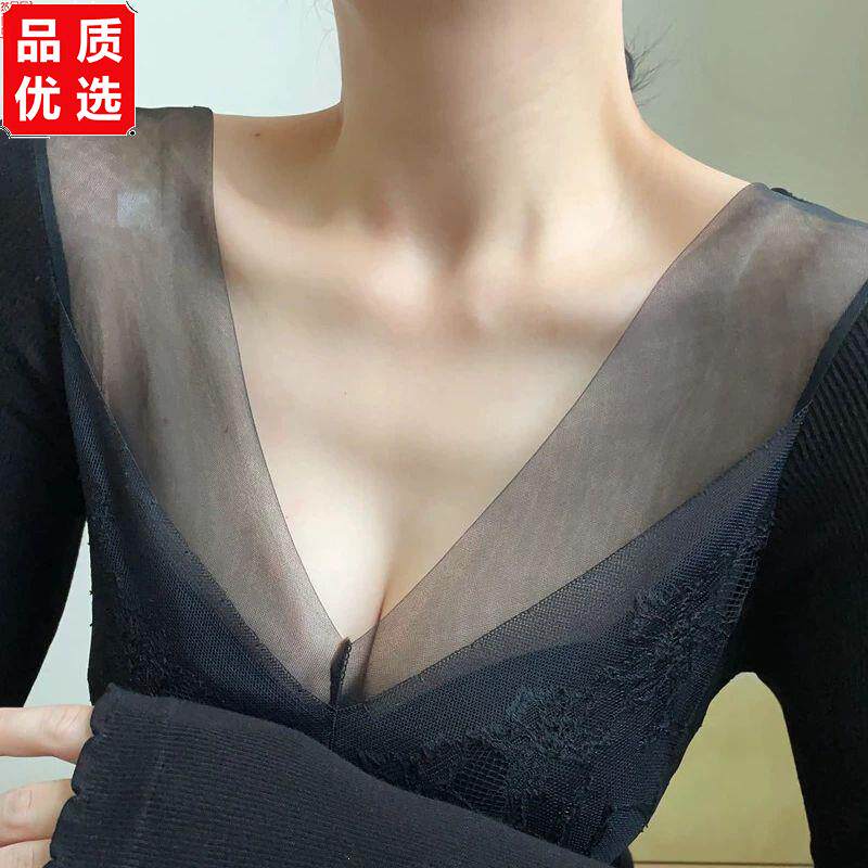 带胸垫保暖内衣冬薄款修