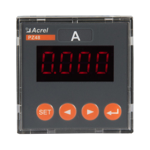 安科瑞PZ48L-AI/M  单相电流表LCD显示5A变比自设带RS485通讯功能