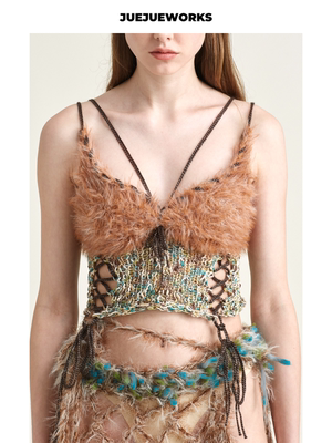 JUEJUEWORKS镂空吊带背心原创