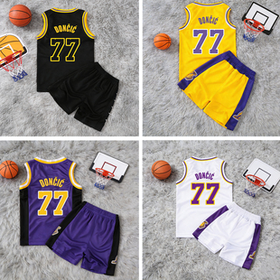 儿童篮球服套装亲子定制77号东契奇学生运动速干透气背心