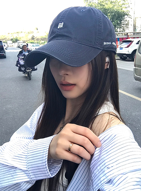 四季可戴字母刺绣棒球帽子女夏加大加深大头围显脸小学生鸭舌帽潮