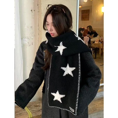 超日系的星星毛线围巾！！