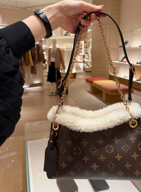 包包女式2025新款毛毛托特包高级感百搭手提单肩斜挎印花包慵懒潮