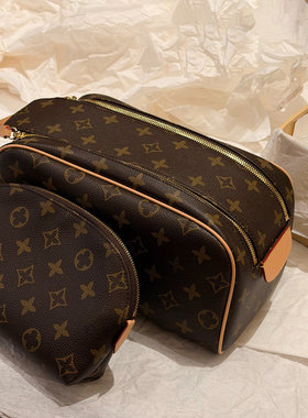 包包女式2026新款老花盒子洗漱包化妆包高级感百搭手提小包印花包