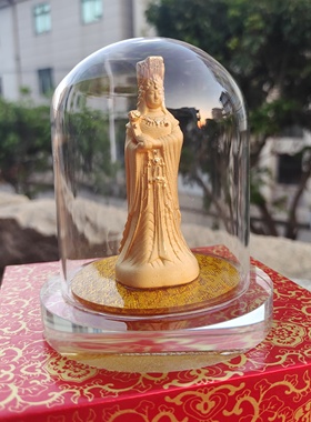 妈祖神像摆件沙金工艺雕刻家居供奉海神娘娘天上圣母公仔保佑平安