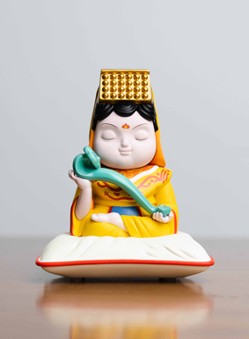 汽车摆件湄洲岛妈祖公仔平安如意·高枕无忧智能办公(NFC)可抽签