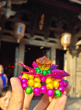 湄洲妈祖祖庙专用斋菜花串珠diy手工供盘花朵斋菜花碗花