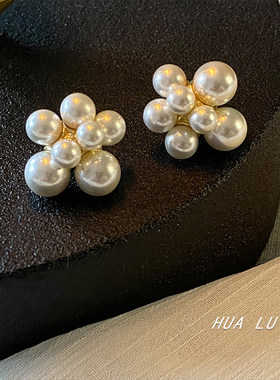 HUALU赫本风名媛烟火耳环