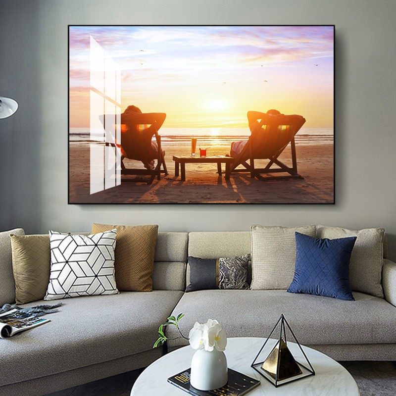 卧室装饰画简约人物床头挂画宾馆酒店房间背景墙画次卧单幅有框画