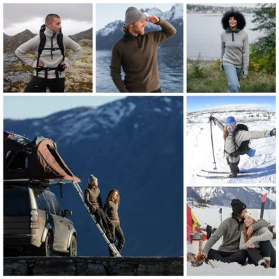 挪威UL100%羊毛半高拉链针织衫