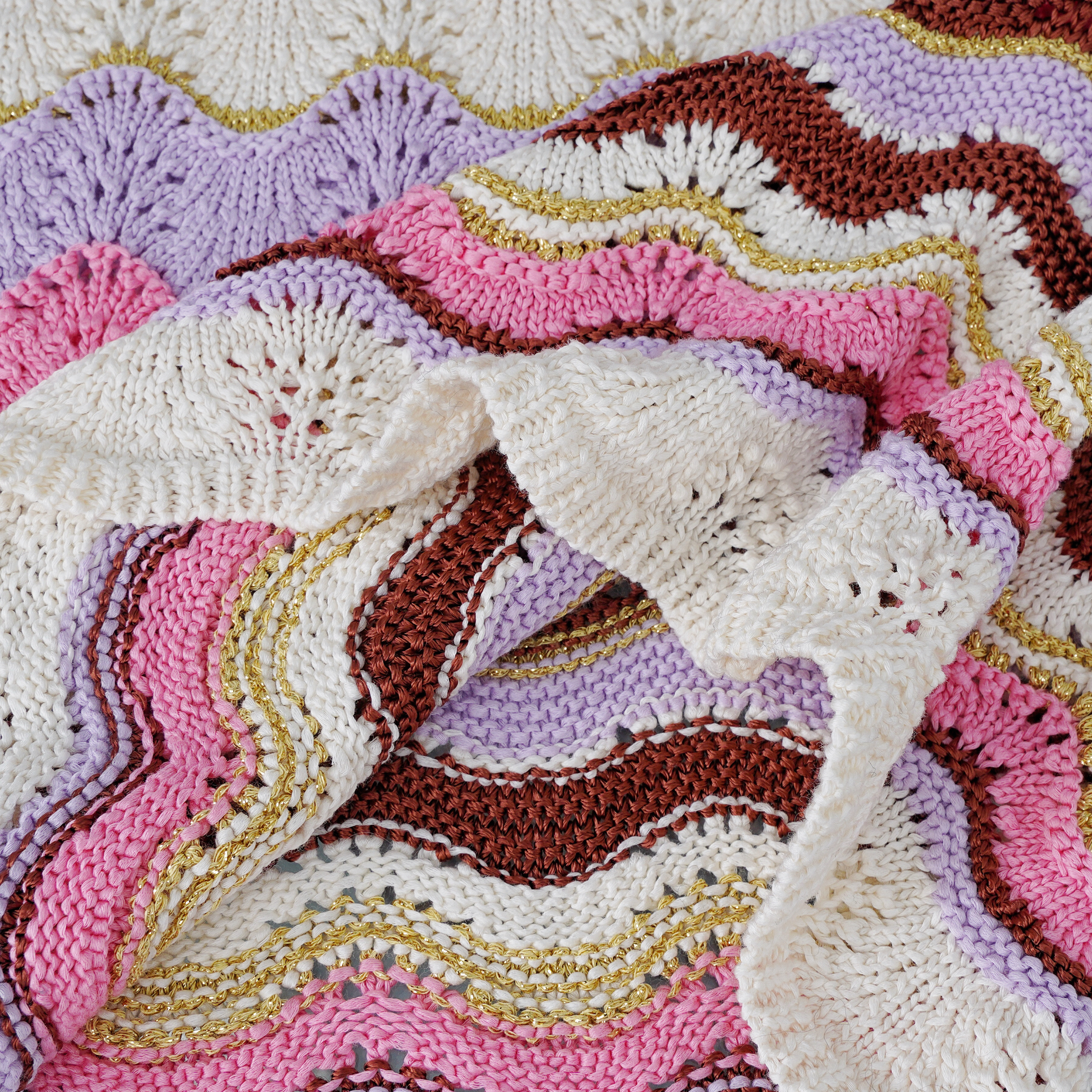 纽约轻奢KS扇贝提花双v领针织衫