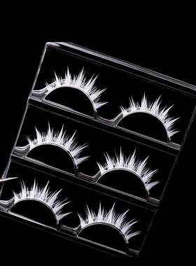 M331舞台表演cosplay仿妆白色假睫毛自然硬梗五条悟可撑双眼睫毛