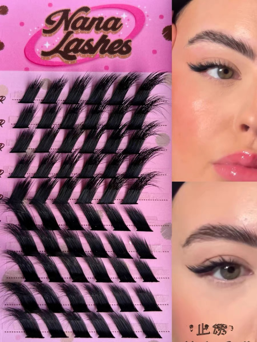 NANALASHES「禁止诱惑」定制3D立体水貂斜飞狐系假睫毛自带眼线