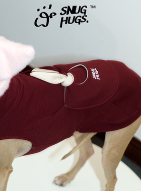 snughugs莫代尔狗狗衣服宠物背心夏天防静电红色t恤小灵缇惠比特