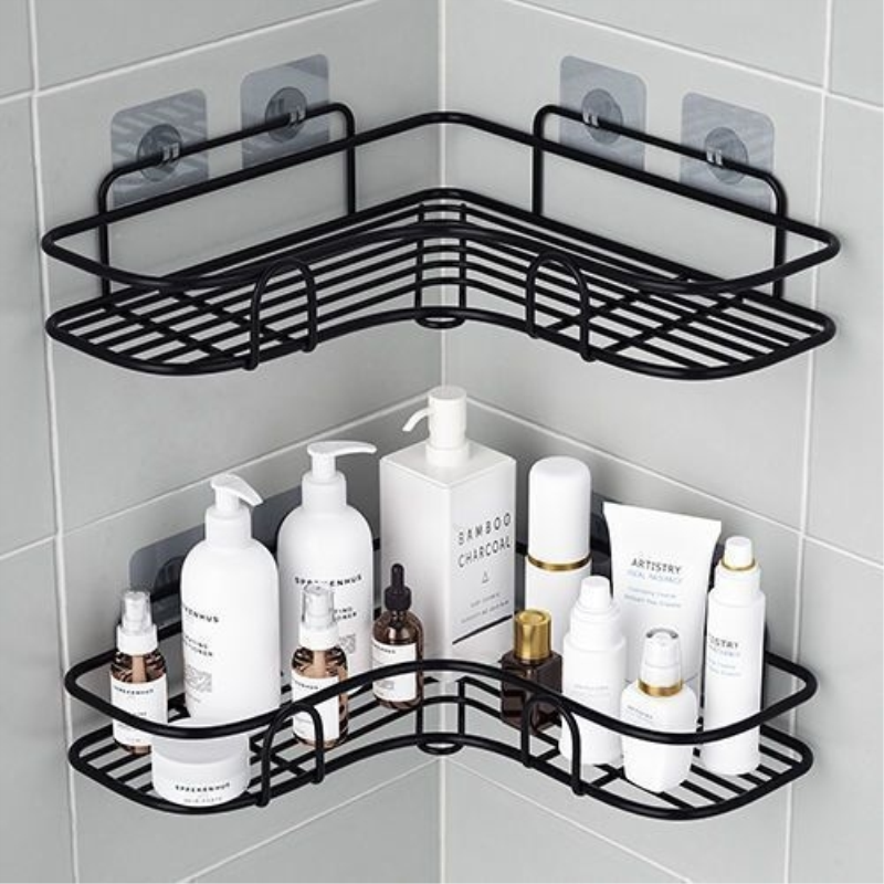 免打孔三角置物架卫生间置物架洗发水挂篮篮子挂墙上爪子