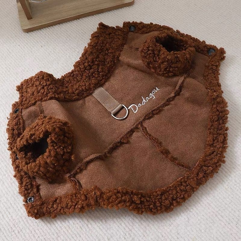 可牵引加绒狗狗衣服冬装宠物泰迪小狗小型犬比熊博美猫咪衣服秋冬