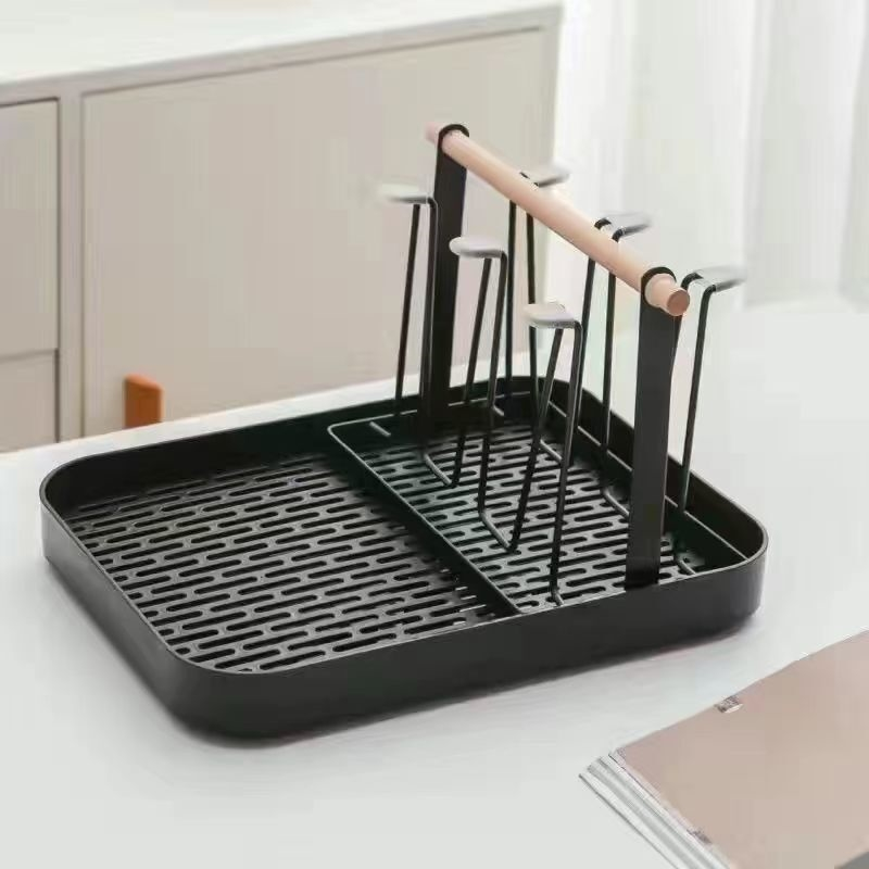 家用倒挂6个装杯架客厅茶杯玻璃杯咖啡杯马克杯酒杯整套收纳架子