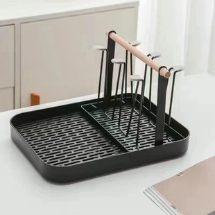 家用倒挂6个装杯架客厅茶杯玻璃杯咖啡杯马克杯酒杯整套收纳架子