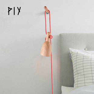 松木精灵灯新款 卧室实木小台灯书桌学生写字灯温馨床头灯创意简约