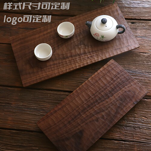 不凡木逸手作禅意风方形干泡茶盘