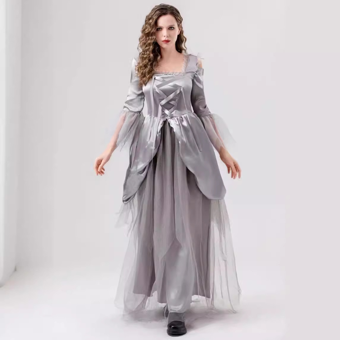 外贸成人女士万圣节cos鬼新娘连衣裙派对舞会角色扮演舞台表演服