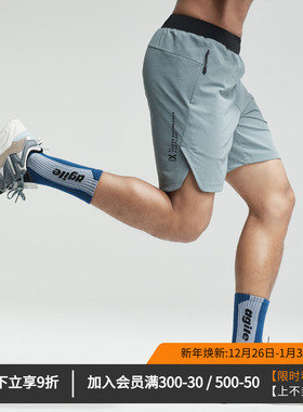 维特客运动短裤男美式休闲健身跑步训练开叉速干透气五分裤5259