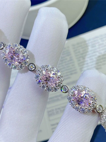 Платиновый браслет, платина 950 пробы, инкрустировано бриллиантами, 2 карат, легкий роскошный стиль