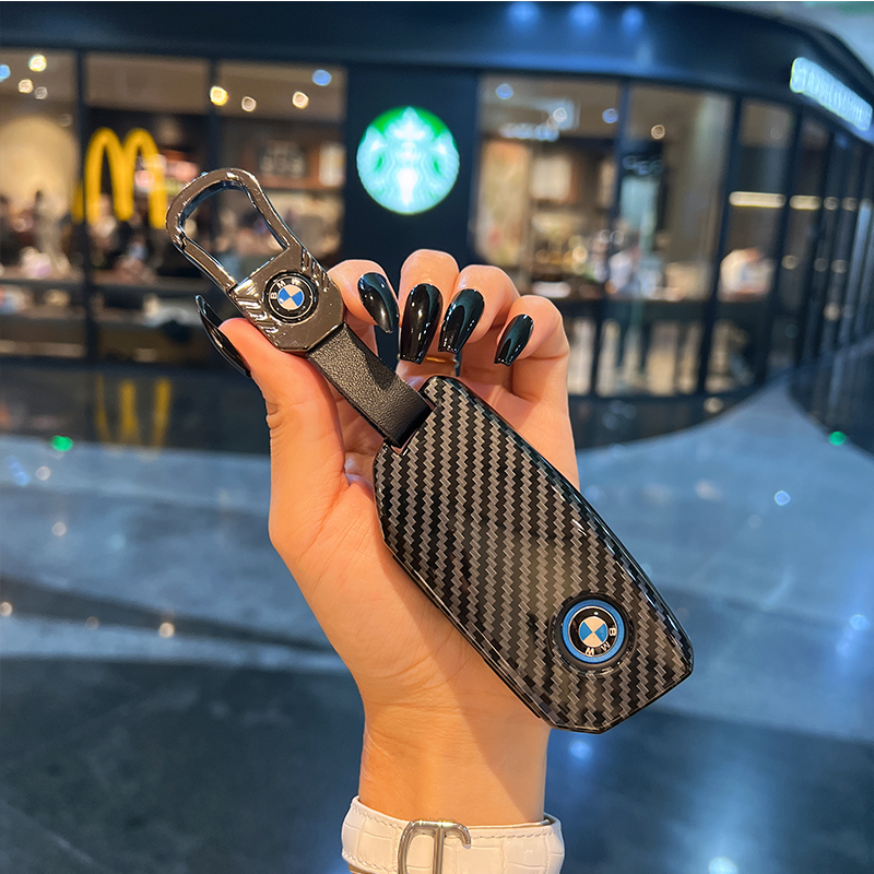 适用于宝马X1钥匙套7系735li/740li/ X7/i7/新款iXXM碳纤X6扣壳