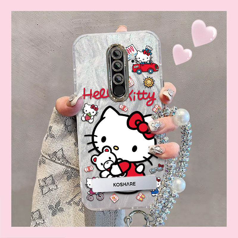 羽纱kt猫红米9手机壳M2004J19C情侣全包防摔软高级男女可爱套外壳