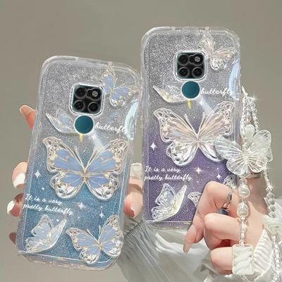 华为Mate20手机壳Mate20pro透明Mate20x软10套Mate 8硅胶9防摔+奢华40全包50潮60高档70蝴蝶huawei手链闪粉RS