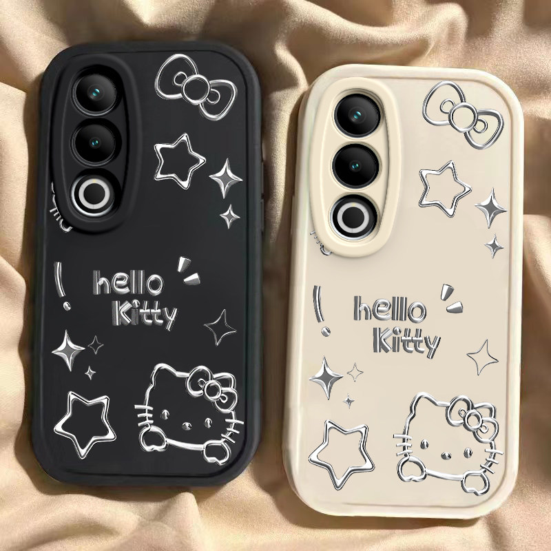 OPPO A3活力版手机壳OPPO a3[5G]/a3x硅胶保护套新款高档卡通可爱全包套保护套软银线条kt猫