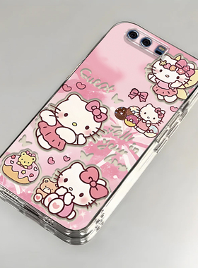 卡通kt猫华为P10Plus壳透明VKY-AL00全包防摔男女可爱套外壳