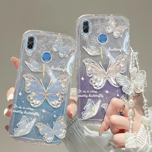 荣耀play手机壳荣耀play 3透明4蝴蝶5套6全包pro防摔T潮note10奢华9高档C手链30闪粉100款40新50软80女honor