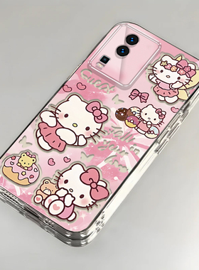 卡通kt猫iQOONeo7竞速版壳透明V2232A全包防摔男女可爱套外壳