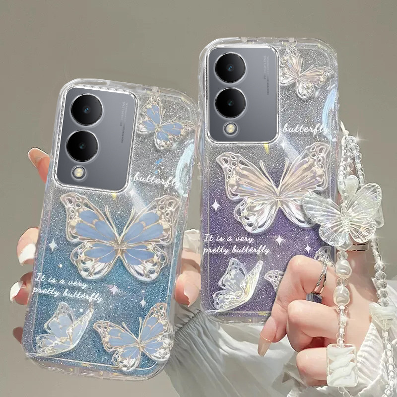 vivo Y36手机壳Y3S透明Y5S软Y7S套Y9S全包M+防摔E潮Y3高级Y31S感Y30蝴蝶Y33款Y35男女vivoY36新Y32薄Y37