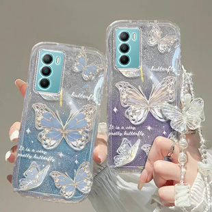 vivo T1手机壳T1X透明T2软T2X套s1全包s6防摔pro潮s19奢华s20高档s12蝴蝶s15手链s16闪粉s17男s18女vivoT1