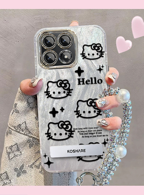 精孔kt猫红米K70手机壳23113RKC6C情侣全包防摔软男女可爱套外壳
