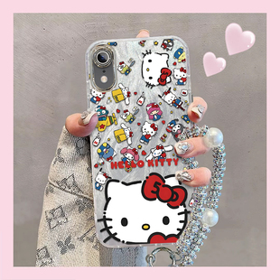 精孔kt猫苹果XR手机壳iPhoneXR情侣全包防摔软高级男女可爱套外壳