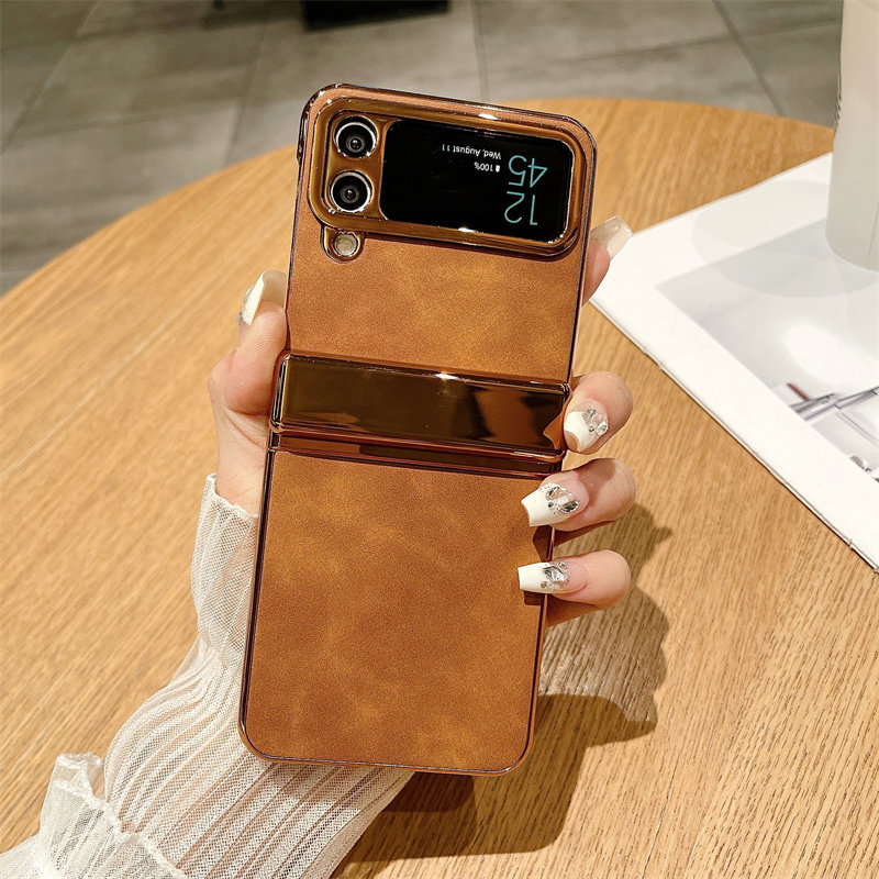 三星Z Flip3手机壳三星Z Flip4代折叠屏ZFlip3三代壳膜一体ZFlip4保护套女晶莹闪粉繁星女神星空Galaxy爵士