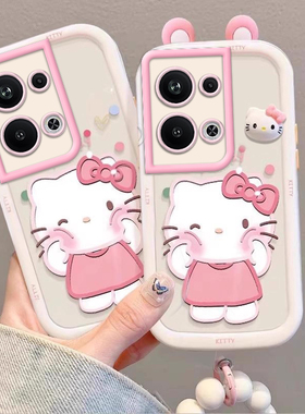 泡芙kt猫OPPOReno9Pro+壳PGW110情侣全包防摔男女可爱套外壳