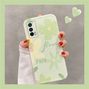 RealmeQ2手机壳2i闺蜜小花2pro油画可爱创意全包潮牌真我仙女清新