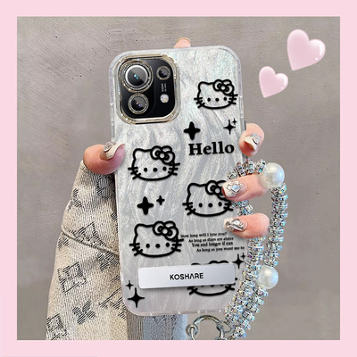精孔kt猫小米11手机壳M2011K2C情侣全包防摔软高级男女可爱套外壳