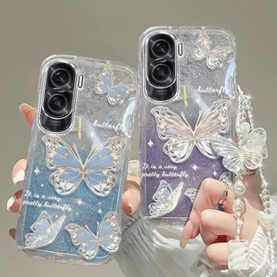 荣耀x50i手机壳荣耀x10透明x30蝴蝶x60套x40全包pro防摔60潮8x奢华9x高档手链80闪粉100款40新50软70女honor