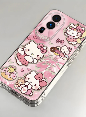 卡通kt猫OPPOReno10Pro+壳透明PHU110全包防摔男女可爱套外壳