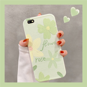 OPPO A77手机壳A77闺蜜小花油画可爱创意全包潮牌仙女清新OPPOA77